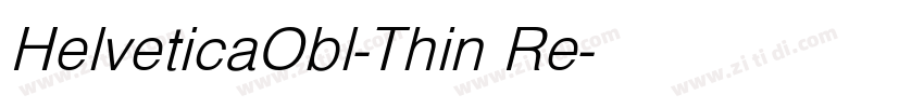 HelveticaObl-Thin Re字体转换